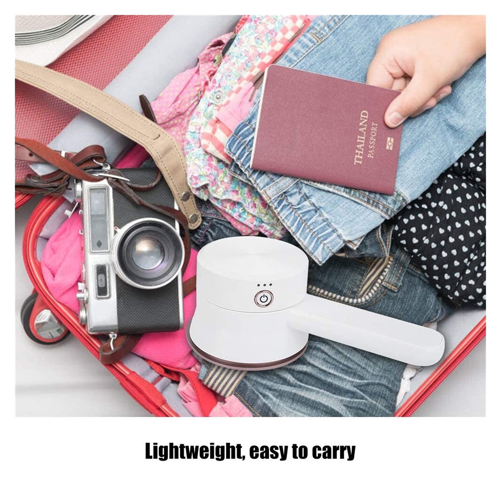 Plancha De Vapor De Viaje De 90 Vatios, Mini Plancha Eléctrica Inalámbrica Portátil, Pequeña Máquina De Planchar, Recargable Por USB, Con 30 Segundos De Conducción Térmica Rápida ( Color : White )