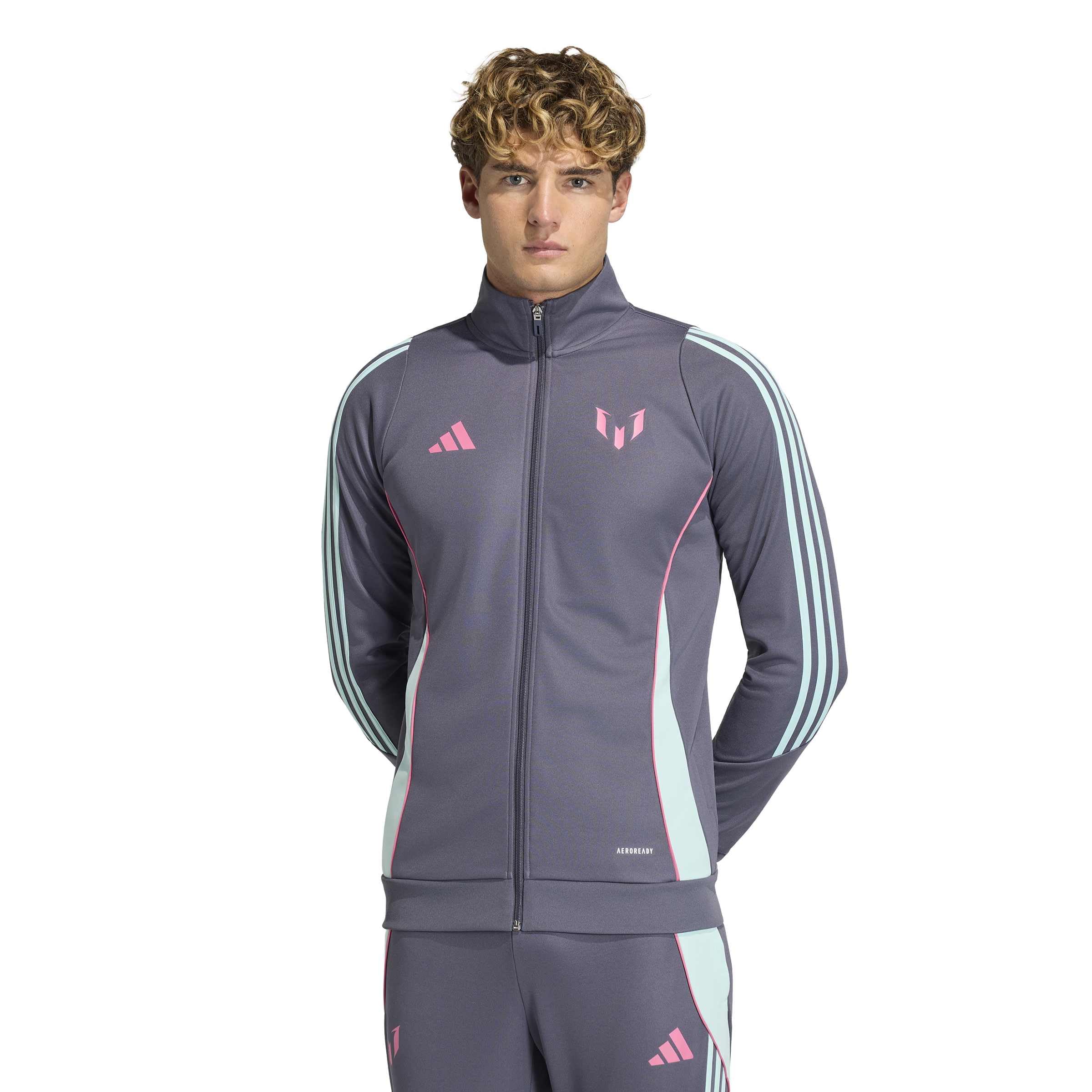 Mens Messi Jacket Athletic Outerwear Casual - Grey