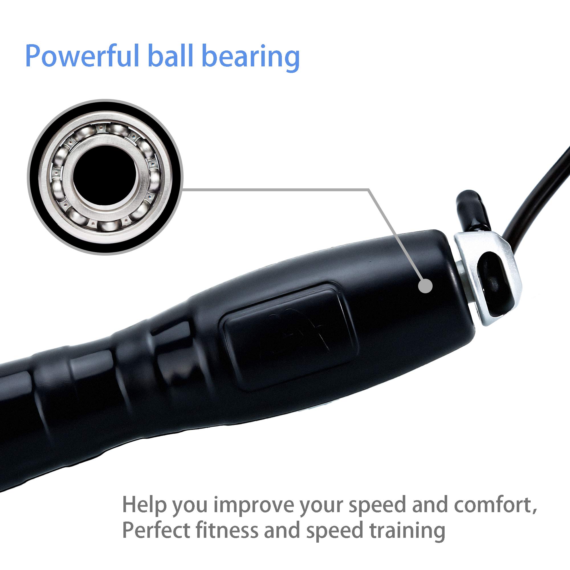 Corda Per Saltare Con Contatore Digitale – Speed Rope Regolabile Con Cavo Acciaio, Modalità Wireless, Per Fitness E Boxe