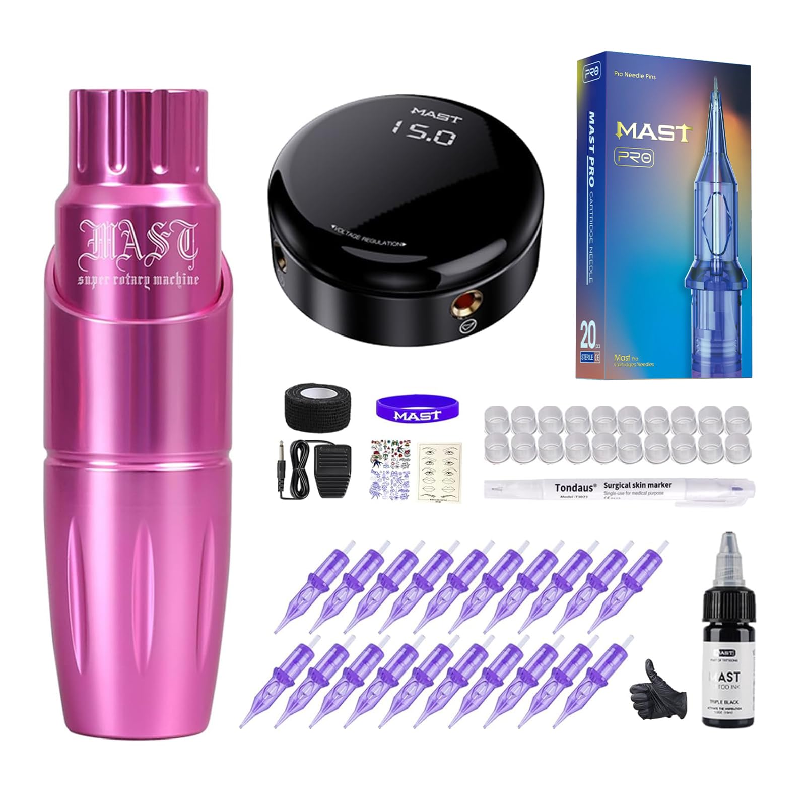Amazon.com: Mast Tour Tattoo Kit Tattoo Pen Kit Complete with