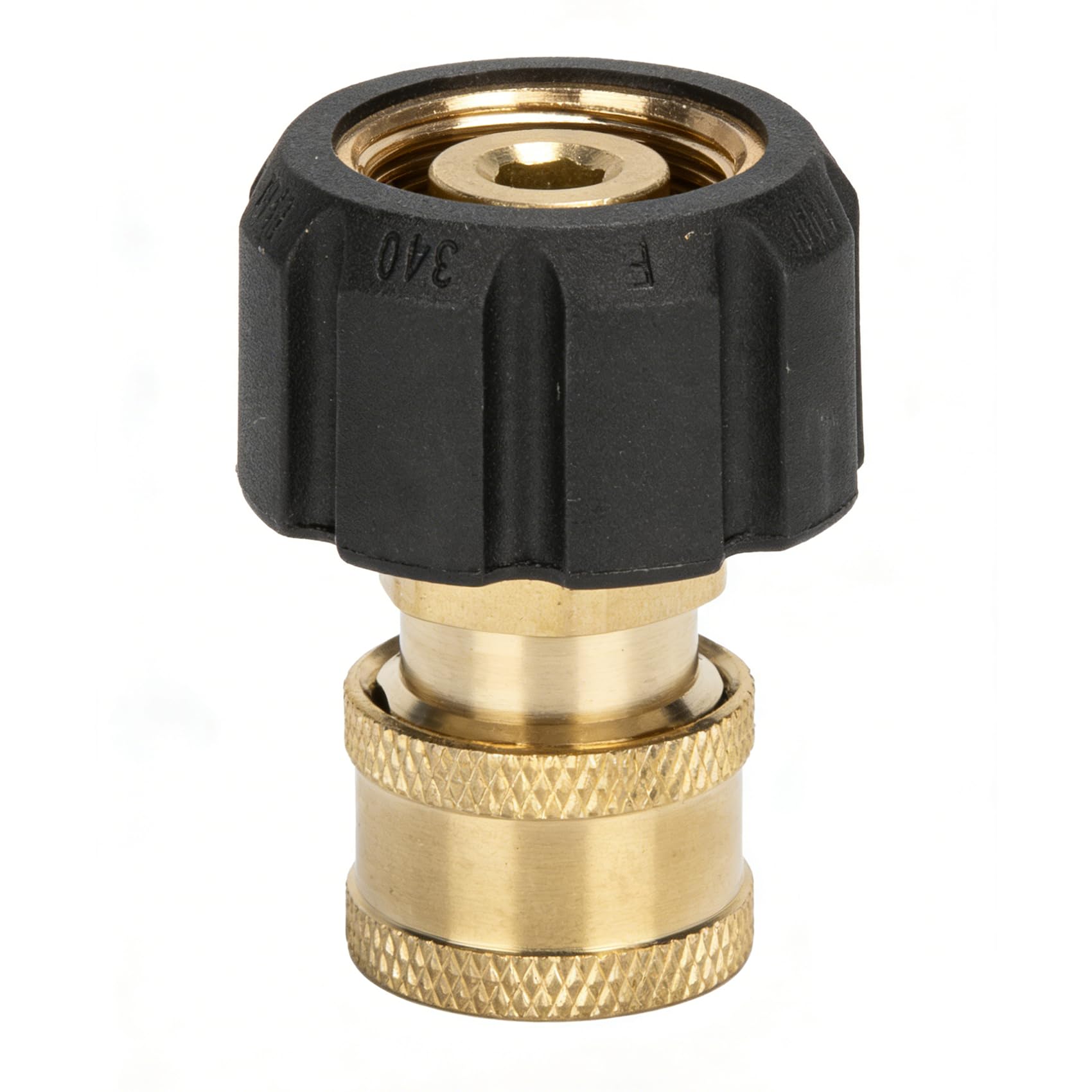 HAFRILY M22 Female to 1/4 Quick Connect 14mm Pressure Washer Adapter for Karcher Nilfisk Quick Sprayer Pipe Hose Fitting for Garden Pressure Washer 1/4 Inch Quick Connect Adapter Hose Connector Brass