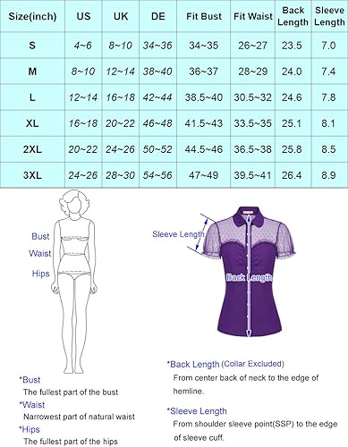 Miniatura 3 de Camisas retro vintage de los años 50 para mujer, diseño de lunares, malla Rockabilly