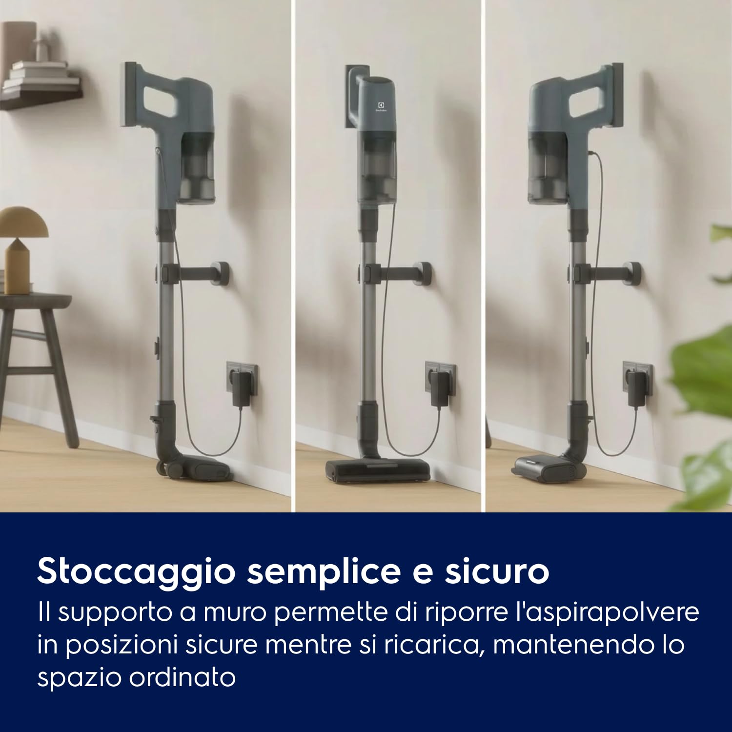Electrolux Aspirapolvere Senza Filo Serie Clean 600, 40 min di Autonomia, EP61CB21OG, Potente e Portatile, Spazzola Con Rullo Motorizzata, Spazzola Per La Polvere, Lancia con LED, 79 dB, Verde