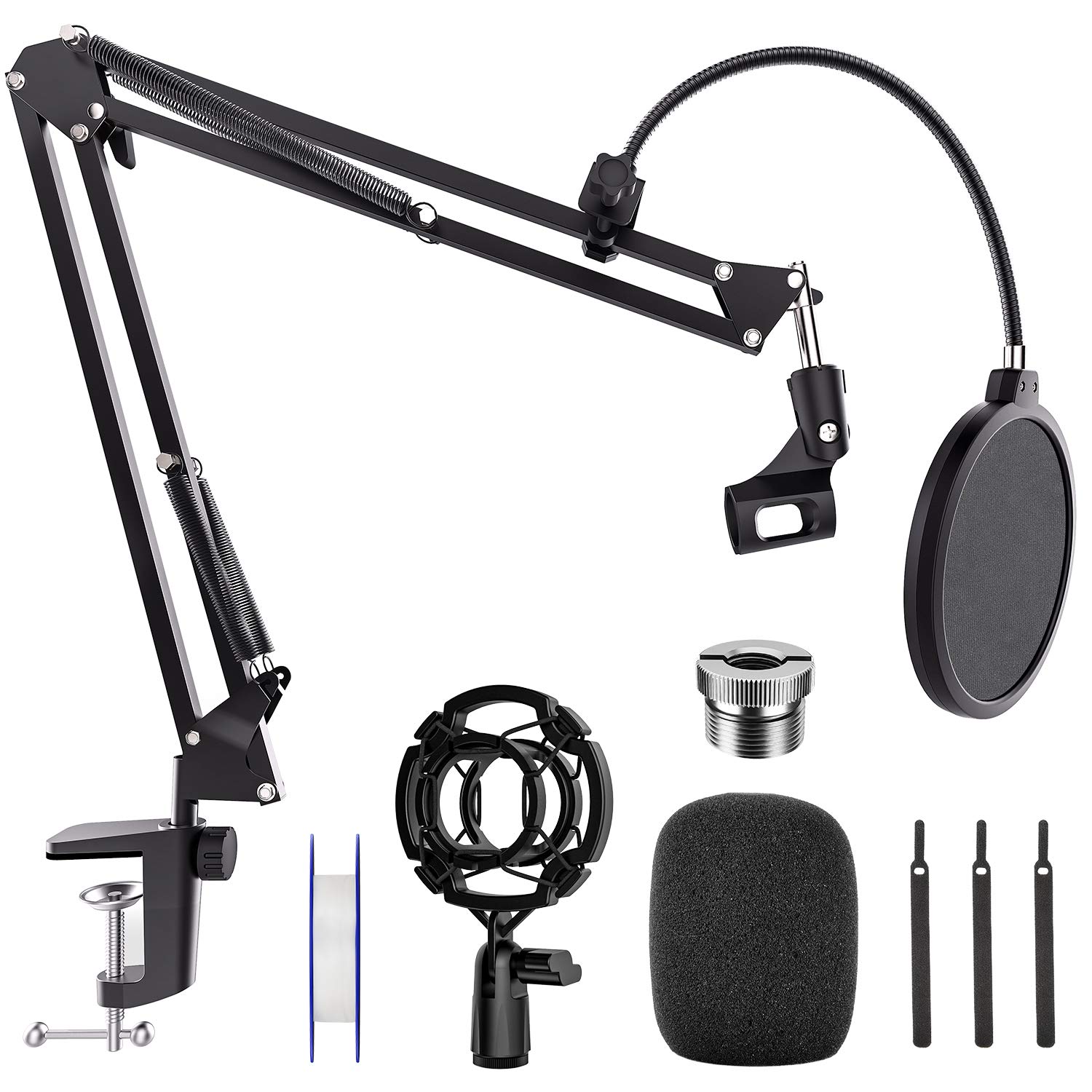 Buy Microphone Stand Desk, Professional Adjustable Mic Stand Suspension