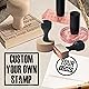 Custom Stamp with Logo Text - Personalized Rubber Stamp with Handle - Address Stamps for Business or Crafting - Square 2" Product Image 1