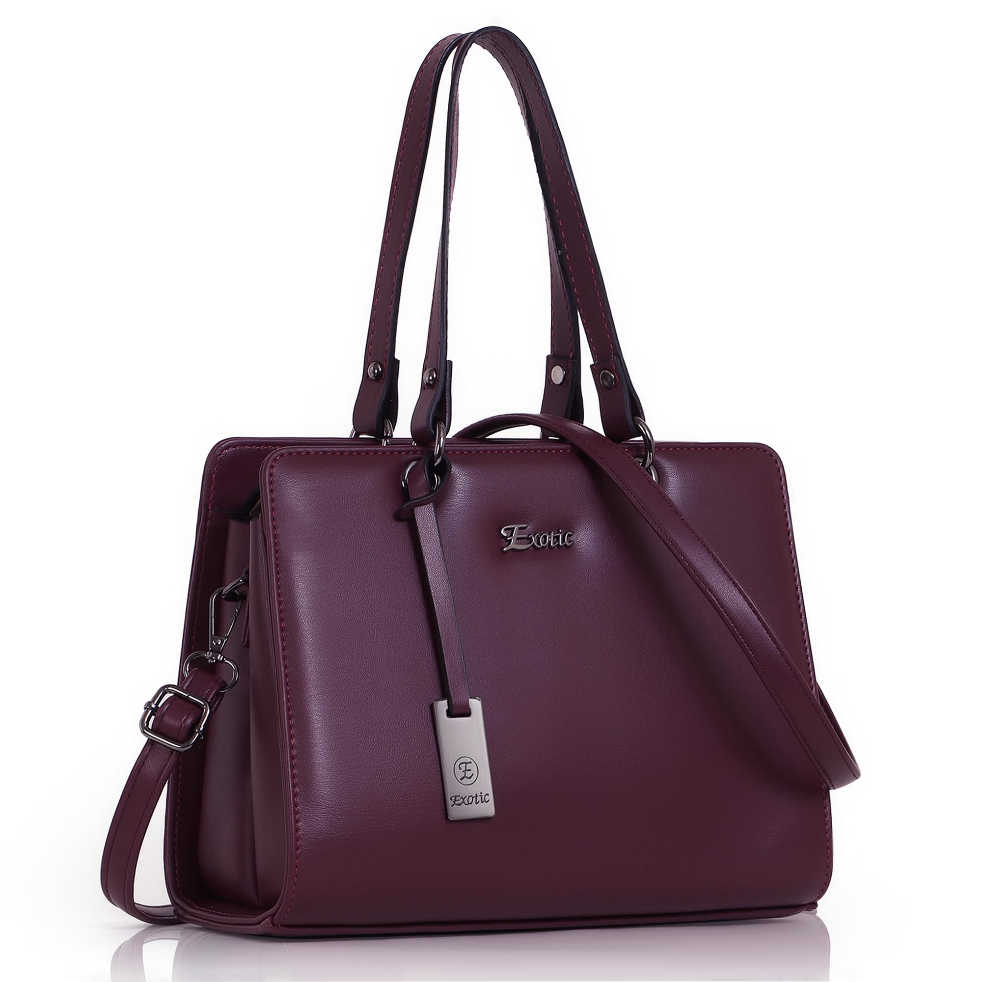 EXOTICSolid Top Handle/sling women Bag