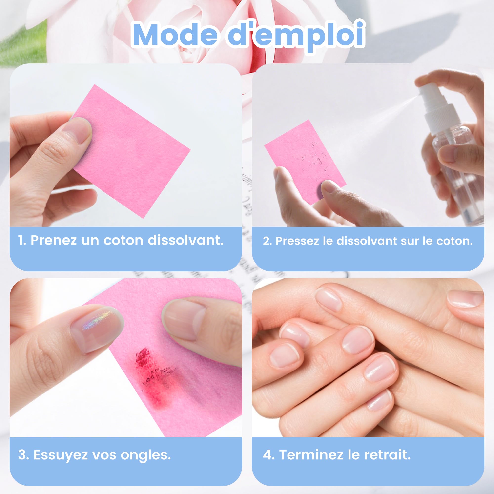 630 Pezzi Pad Unghie per Sgrassare, Dischetti Cotone Senza Pelucchi per Remover Unghie, Semipermante Salviette Struccanti Solvente per Sgrassatore Unghie per Gel e Acetone Pulizia Pads Unghie (Rosa)