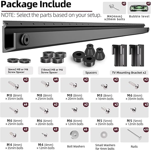 Miniatura 8 de Soporte de pared de TV sin pernos para paneles de yeso de 32 a 75 pulgadas, soporte de TV sin taladros que soporta hasta 150 libras, colgador de
