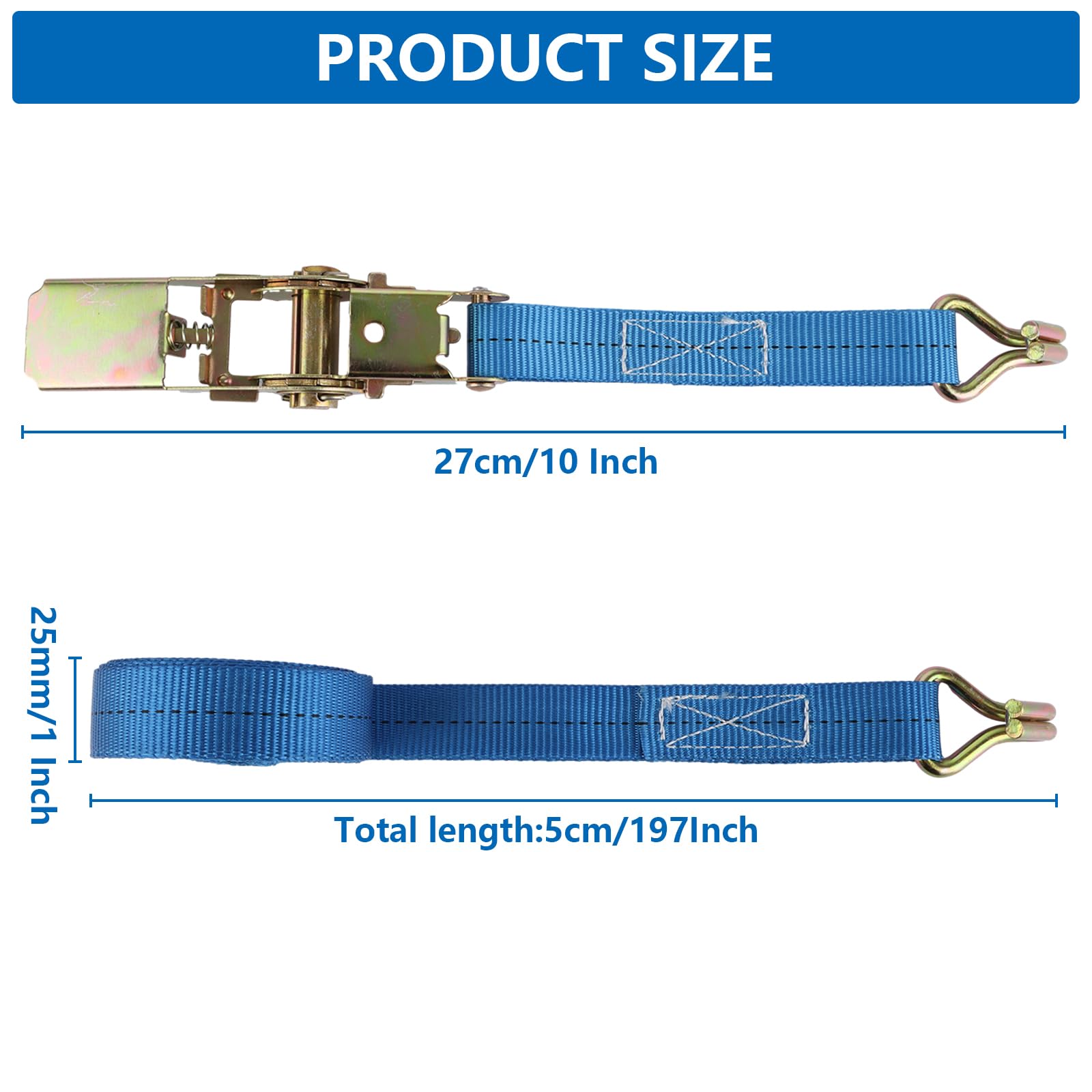 Healife Spanngurte Set 2x 800kg - TÜV/GS Zertifiziert 25mm Breite 6m Länge Mit Ratsche