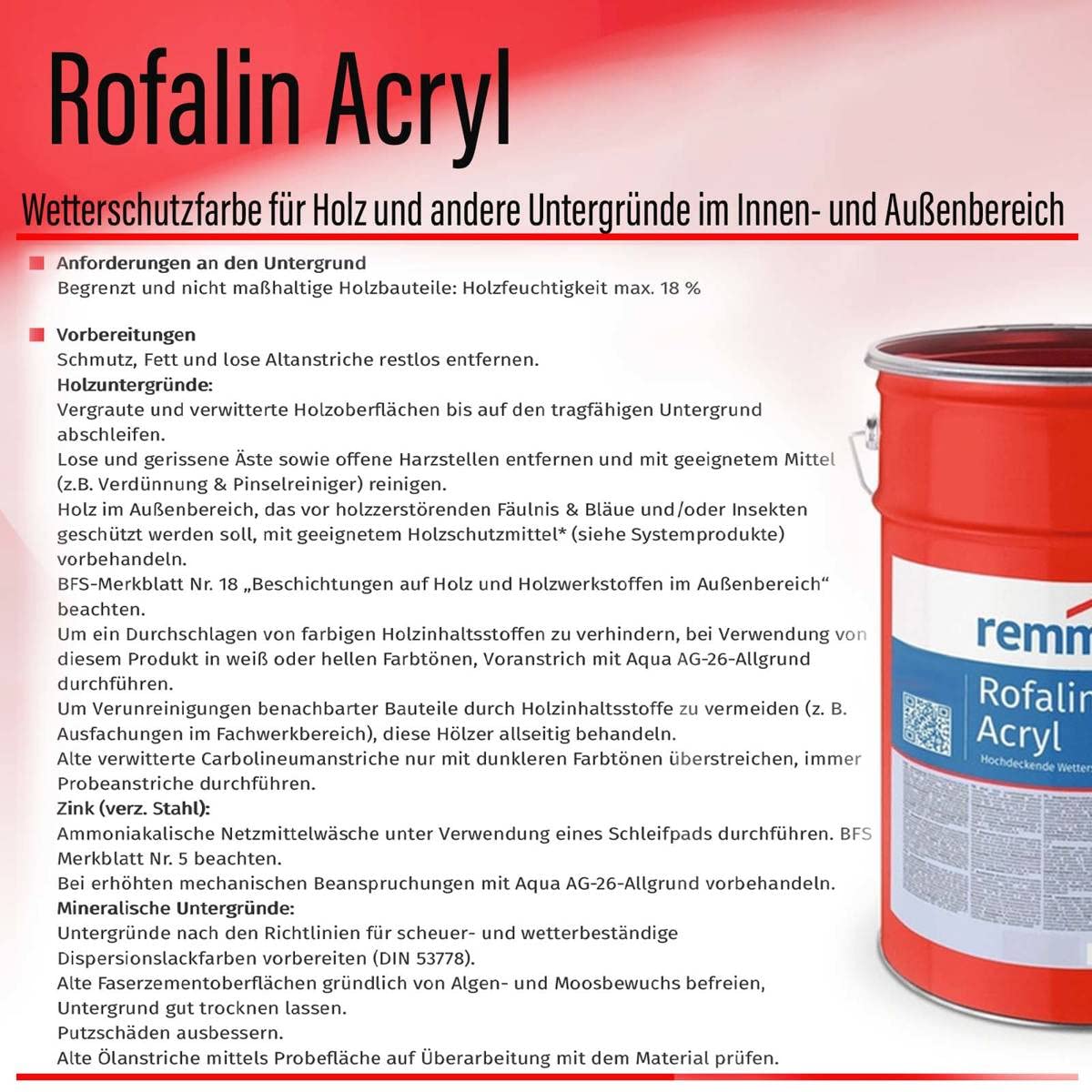 Remmers Rofalin Acryl dunkelbraun 5l
