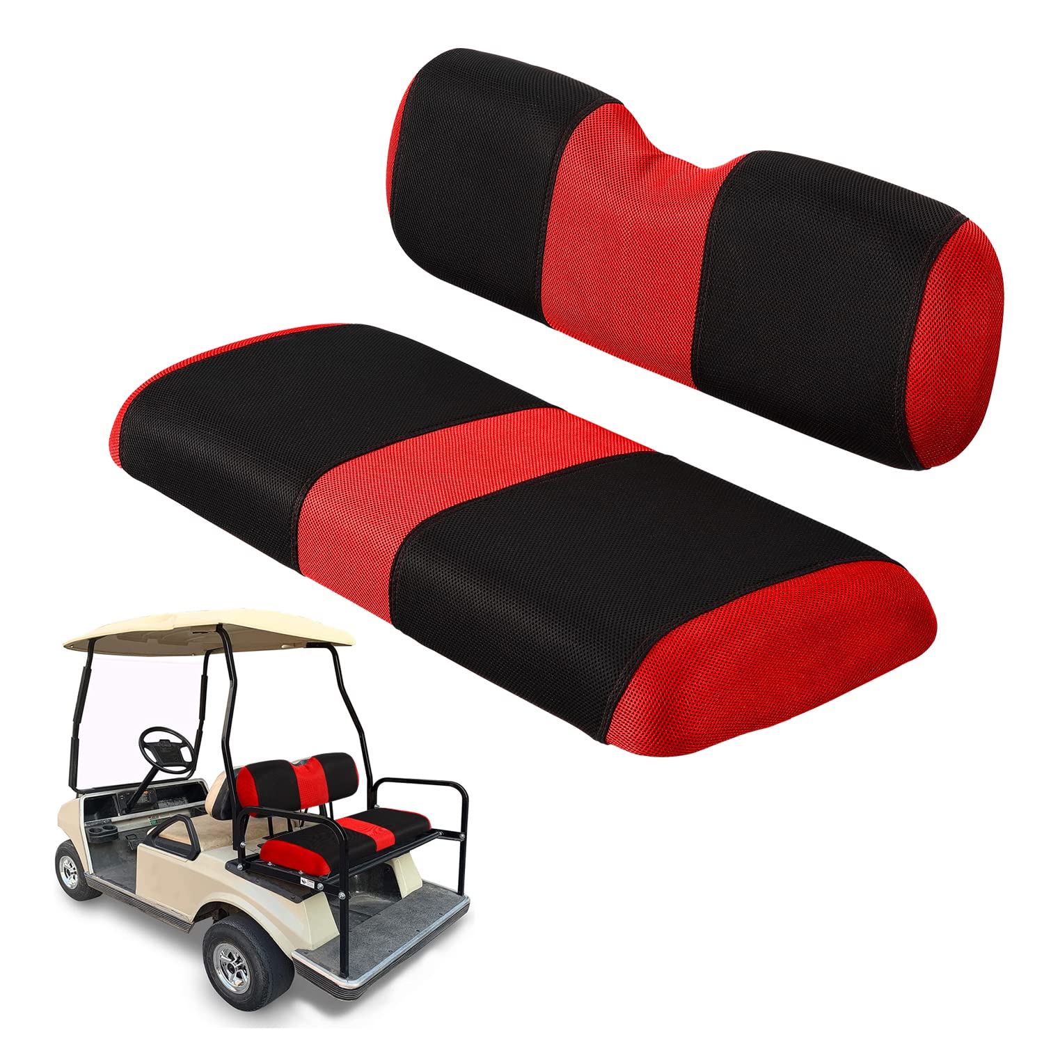 2 PCS Golf Cart Rear Seat Covers for EZGO/Club Car/Yamaha