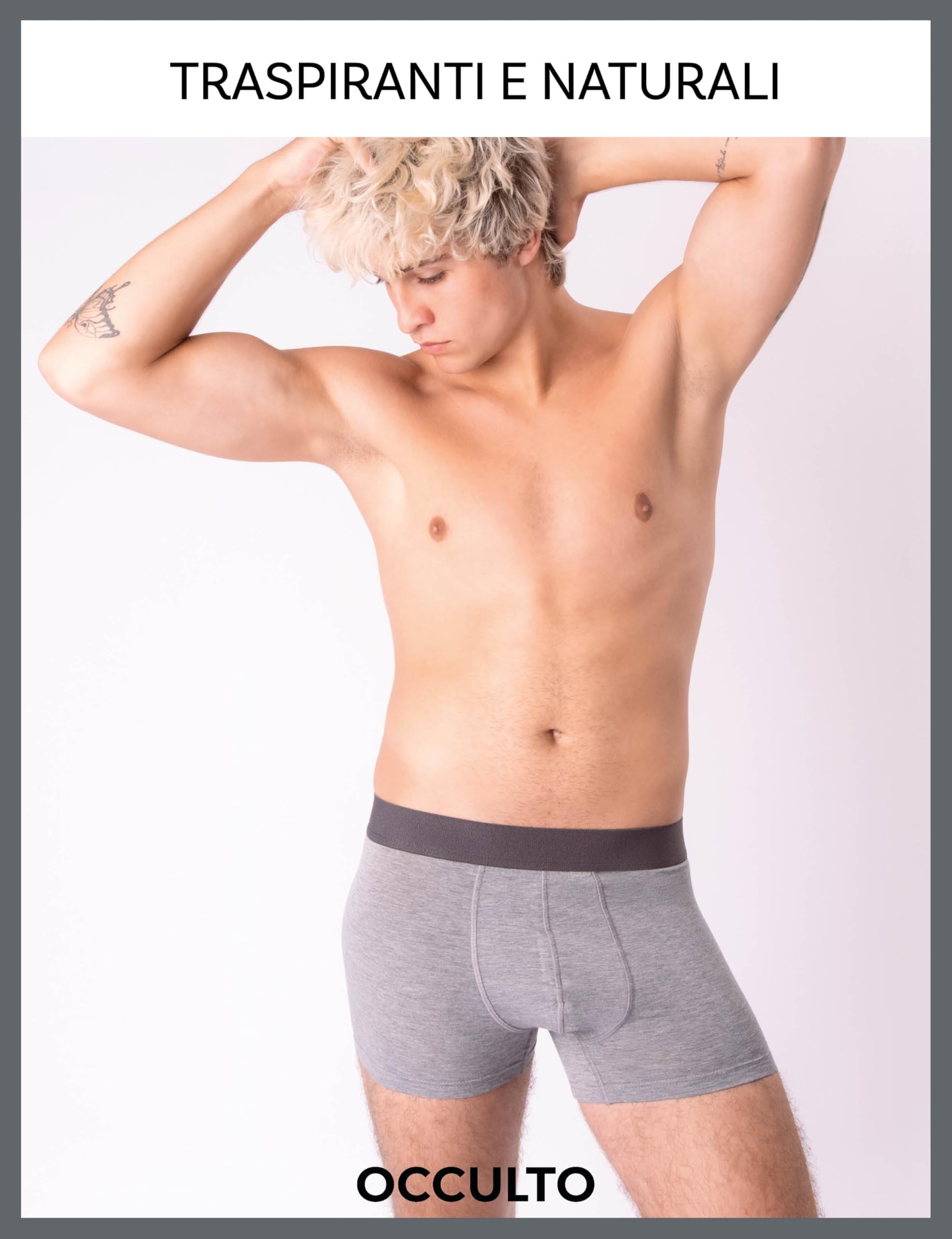 Occulto Boxer bambù Uomo Pacco da 5 (Modello: Bryan)