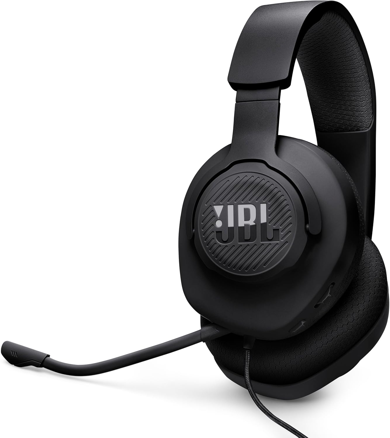 JBL Quantum 100M2 – Wired Over-Ear Gaming Headset with omnidirectional, Detachable mic with Mute Option and Fabric-Covered Memory Foam Ear Cushions, Compatible with All Platforms (Black)
