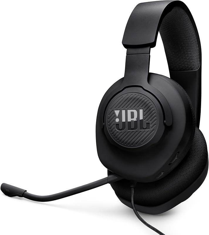 Auriculares Quantum para juegos con cable de 100 M2, micrófono desmontable - Negro | Almohadillas para los oídos de espuma viscoelástica y conector Jack de 3,5 mm funcionan con PC, PlayStation, Xbox y Nintendo Switch para sesiones inmersivas de juegos para PC
