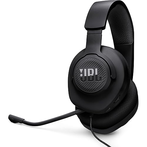 JBL Quantum 100M2 - Wired Over-Ear Gaming Headset with omnidirectional, Detachable mic with Mute Option and Fabric-Covered Memory Foam Ear Cushions, Compatible with All Platforms (Black)
