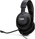 JBL Quantum 100M2 - Wired Over-Ear Gaming Headset with omnidirectional, Detachable mic with Mute Option and Fabric-Covered Memory Foam Ear Cushions, Compatible with All Platforms (Black)