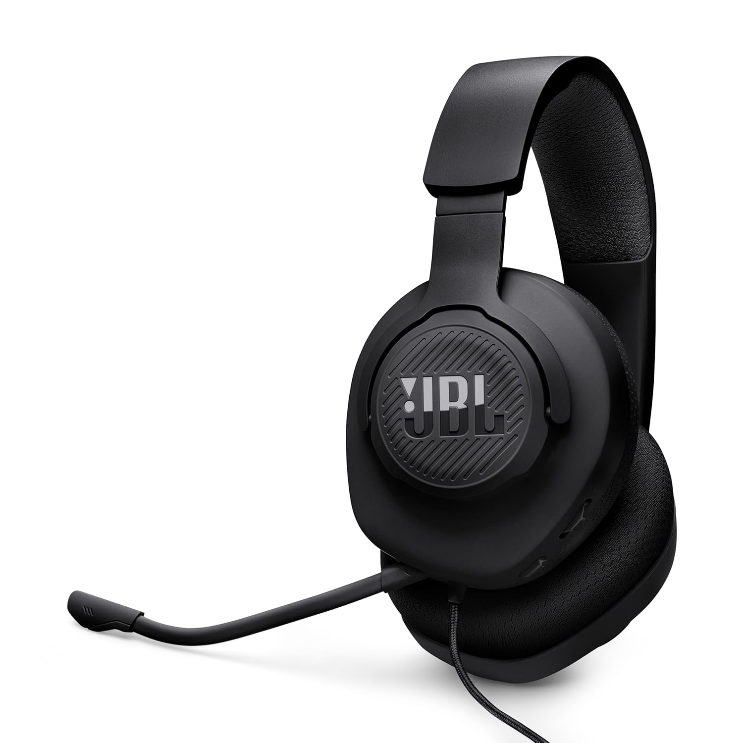JBL Quantum 100M2 - Wired Over-Ear Gaming Headset with omnidirectional Detachable mic with Mute Option and Fabric-Covered Memory