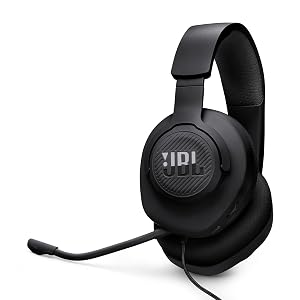 JBL Quantum 100M2 - Wired Over-Ear Gaming Headset with omnidirectional Detachable mic with Mute Option and Fabric-Covered Memory