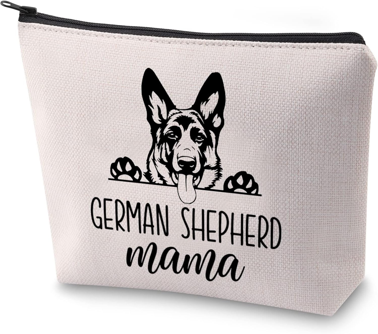ZJXHPO German Shepherd Dog Owner Gift Funny Shepherd Mama Cosmetic Bag Zipper Accessory Pouch (Shepherd Mama)