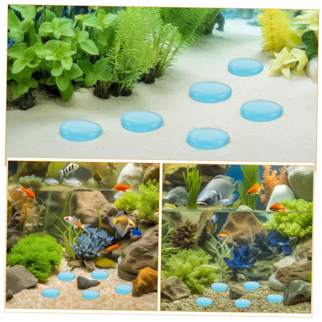 300 pezzi Ciottoli Luminosi Blu da Giardino e Vasche Pietre in Resina Resistenti e Impermeabili Decorazione Paesaggistica e Sentieri Effetto Glow in The Dark Duraturo