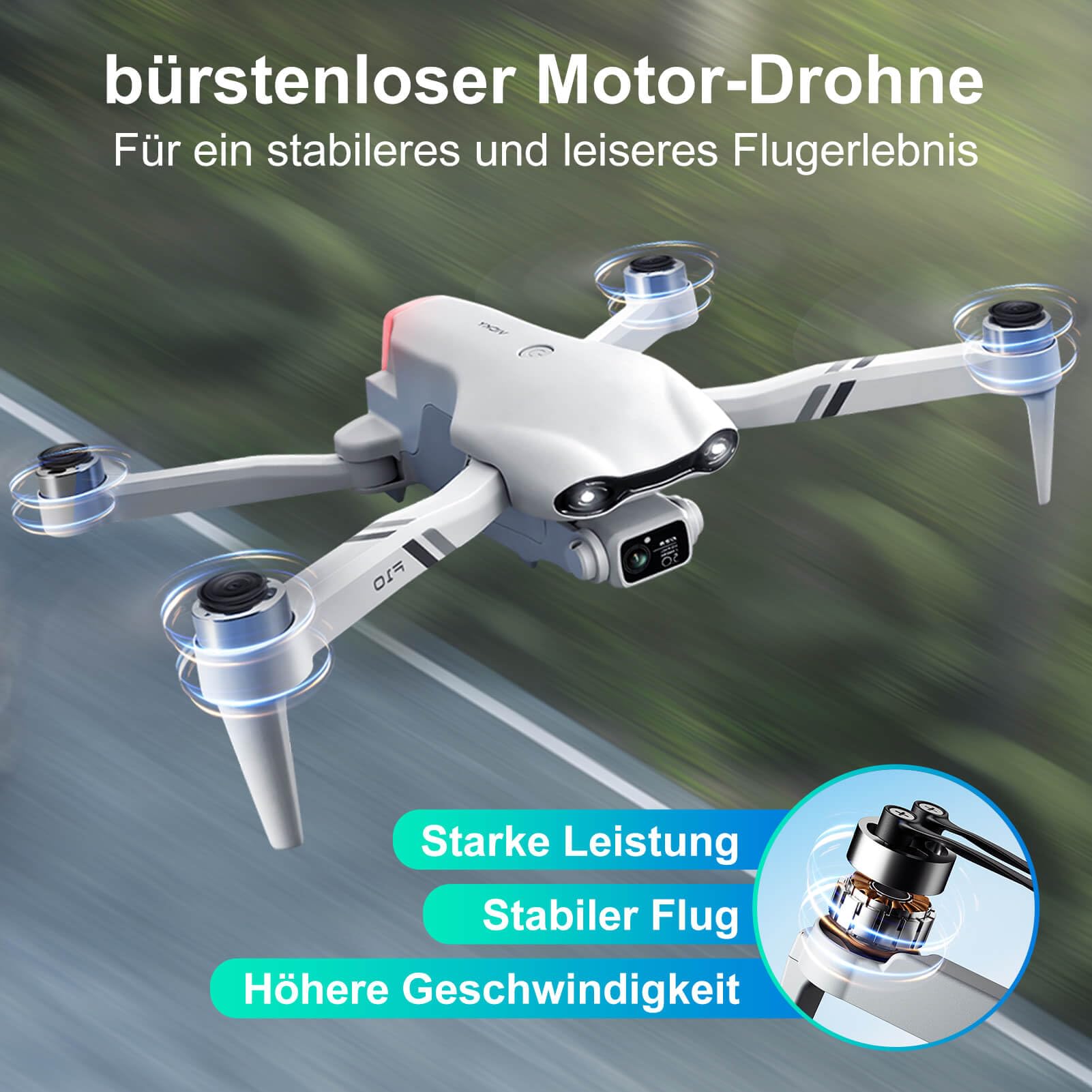 Jiakora Drohne mit Kamera 1080P, RC Drone Spielzeug für Kinder & Erwachsene | RC Drohne für Anfänger, Leicht zu fliegen, Doppelkamera, Bürstenlosem Motor, 2 Akkus, Faltbare, RC Flugzeug Spielzeuggeschenk