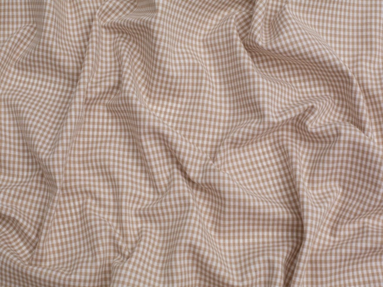 Minerva 1/8 inch 100% Cotton Gingham Fabric Beige - per metre