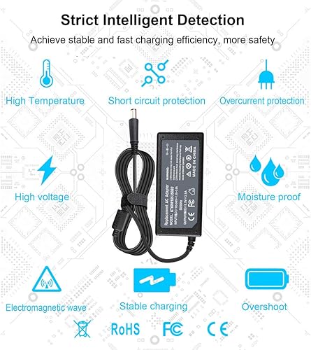 Miniatura 5 de Cargador adaptador de CA de 18.5V 3.5A 65W compatible con HP Pavilion G4 G6 G7 G32 G42 G56 G60 G61 G62 G71 G72 DV3 DV4 DV5 DV6 DV7 DM4 M6 M7 Series