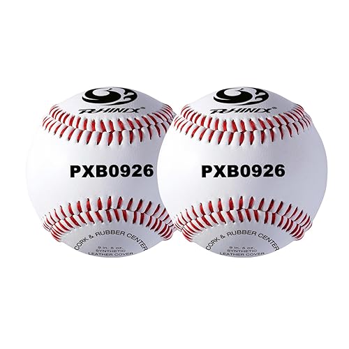 PHINIX Synthetic Leather Baseballs for Practice Recreation Use and Casual