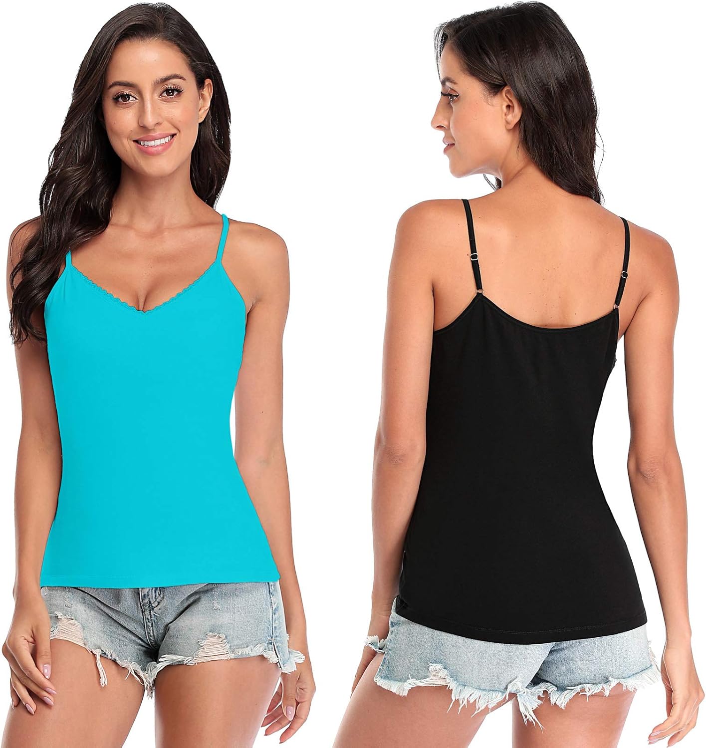 V neck shelf bra cami Clearance