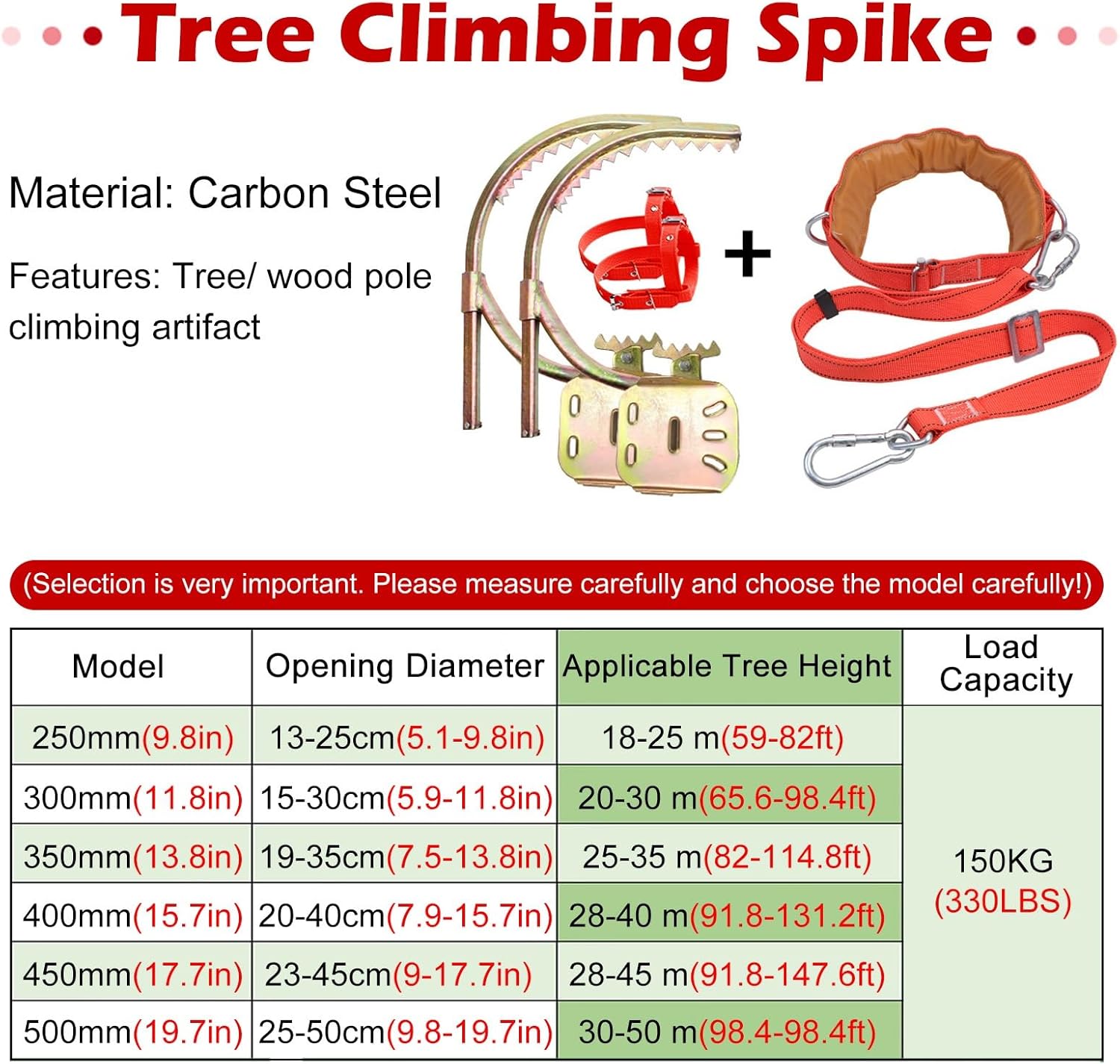 Coconut Palm Tree Climbing Artifact, Adjustable Climbing Spikes for Cutting Trees/Picking Fruit/Jungle Survival, Wooden Pole Climbers with Foot Peg