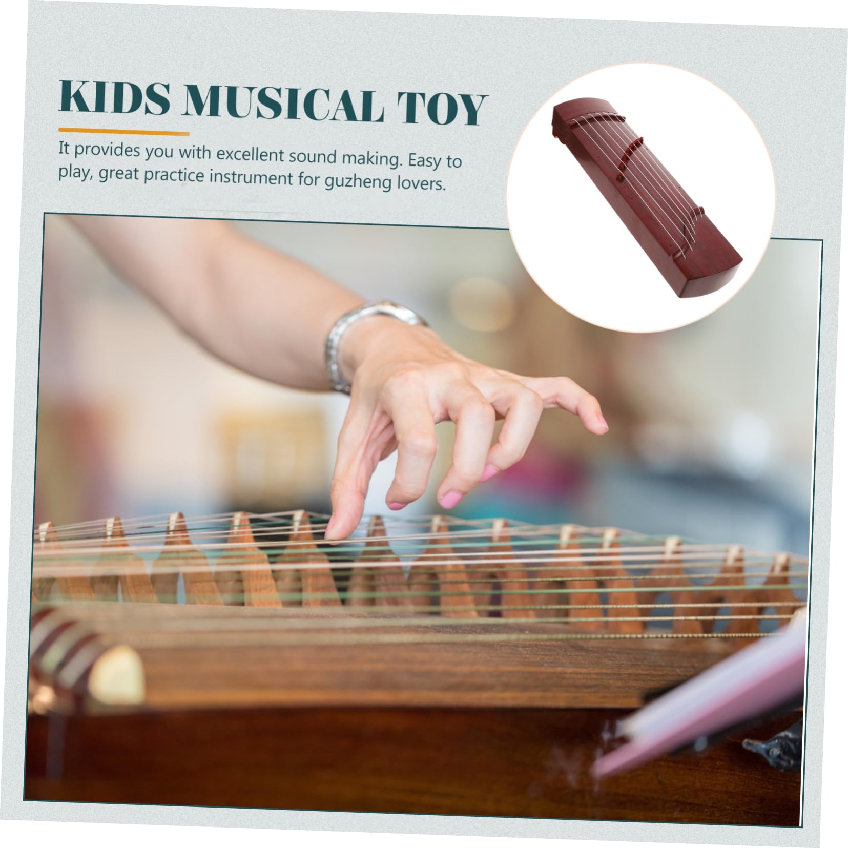 Mini Guzheng Für Mädchen Spielerisches Saiteninstrument Für Anfänger Für Musikalische Und Kreative Tiefbrauner Ausführung