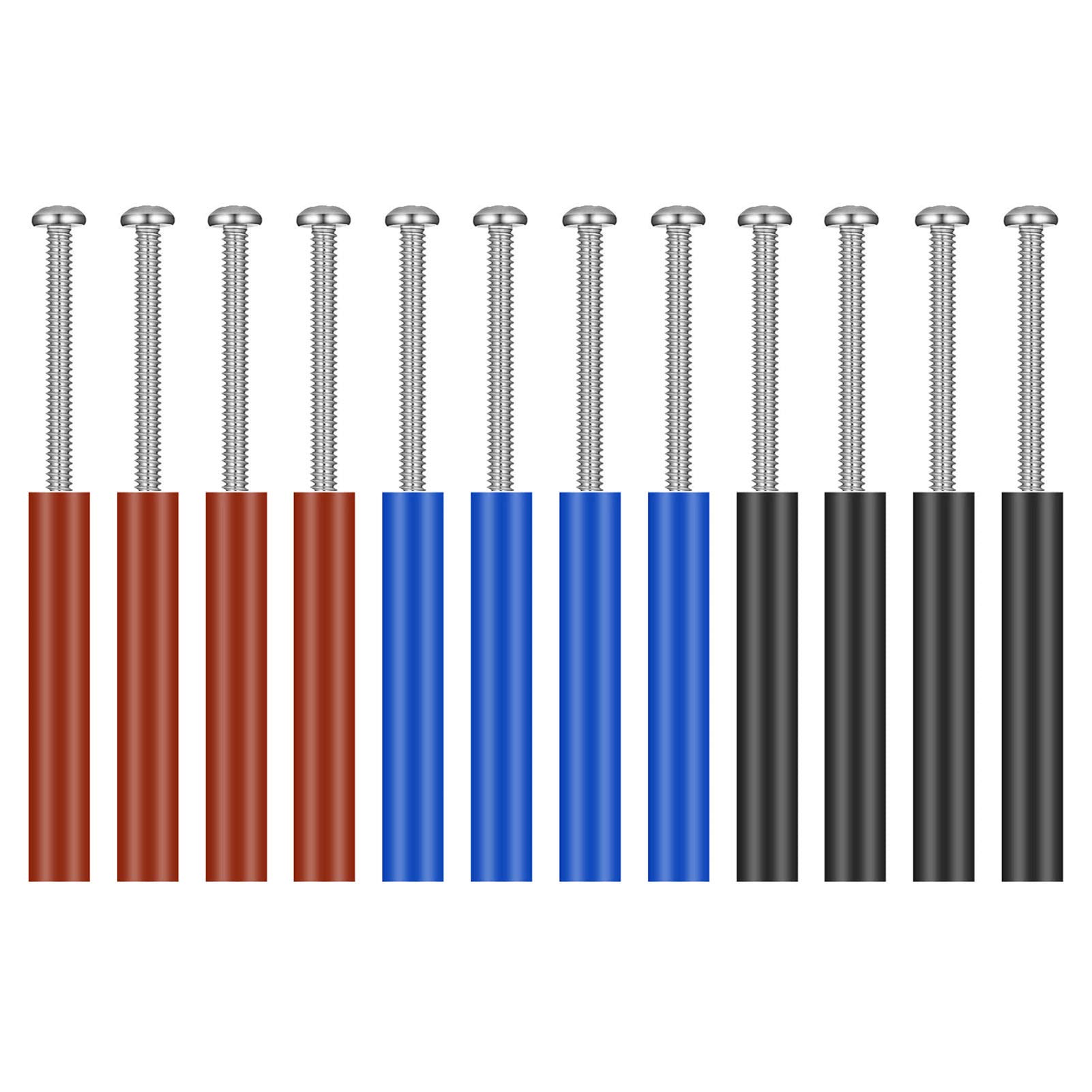 24kmagic 24pcs electrical outlet spacers for tile backsplash, three colors outlet box extender kit, Include 12 pcs insulation screws tube and 12 pcs Long Electrical Outlet Screws. (Lightweight)