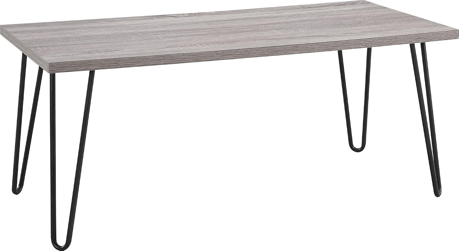 Ameriwood Home Altra Owen Retro Coffee Table with Metal Legs, Distressed Gray Oak