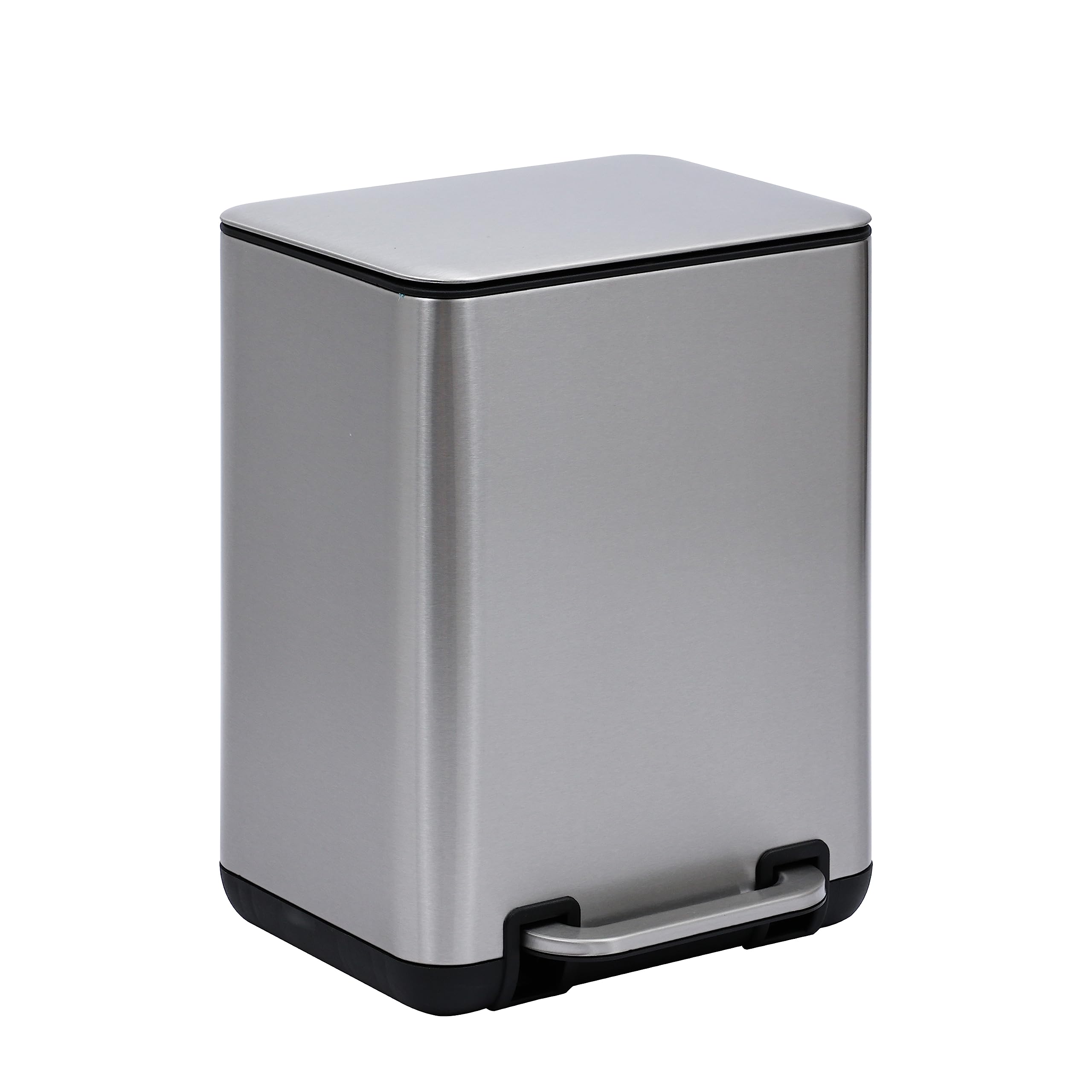 SunnyPoint 6 Liter 1 58 Gallon Small Trash Can with Plastic Inner Buckets Rectangle Bathroom Office Kitchen and