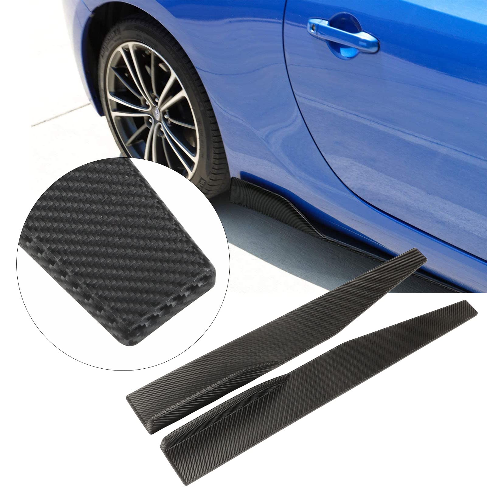 2 szt. Boczna dokładka Winglet Carbon Fiber Style Uniwersalna boczna warga samochodu Winglets Spoiler przedłużający