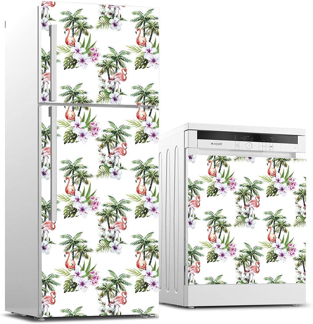 Buzdolabı ve Bulaşık Makinası Beyaz Eşya Sticker Kaplama Flamingo
