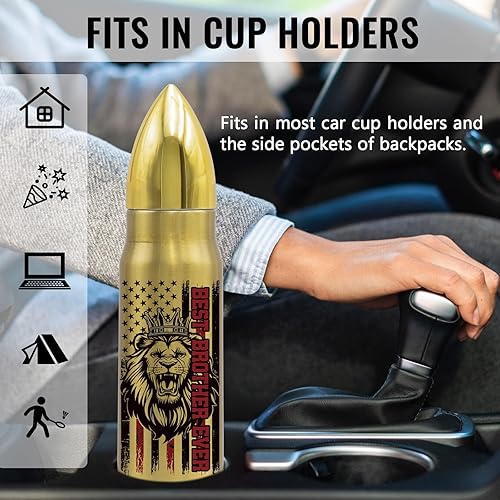 Miniatura 5 de Regalos para hermano, vaso de hermano de 17 onzas con tapa, regalo para hermanos de parte de hermana, regalo para hermanos mayores veteranos