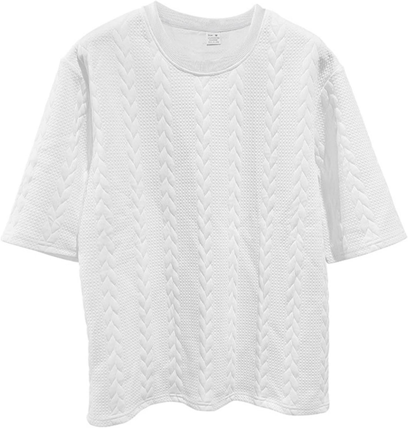 Cambkatl Men's 2 Piece Outfits Stylish Knit Texture Crewneck T-Shirt and Shorts Summer Casual Tracksuit Sets with Pockets