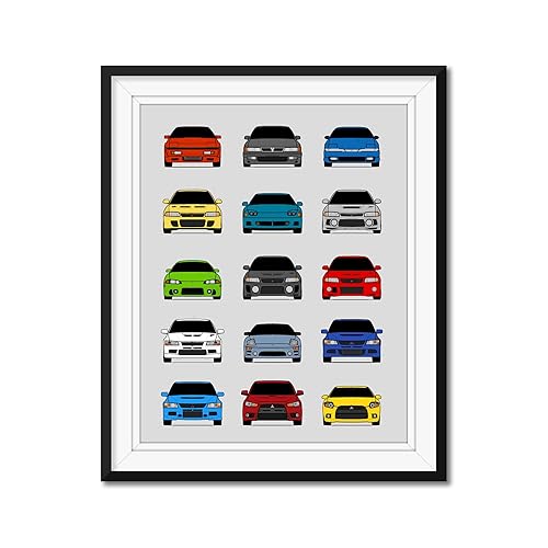 Miniatura 1 de Jeep Wrangler Generations (CJ, YJ, TJ, JK, JL) Inspired Poster Print Wall Art of the History and Evolution of the Wrangler Generations (Unframed)