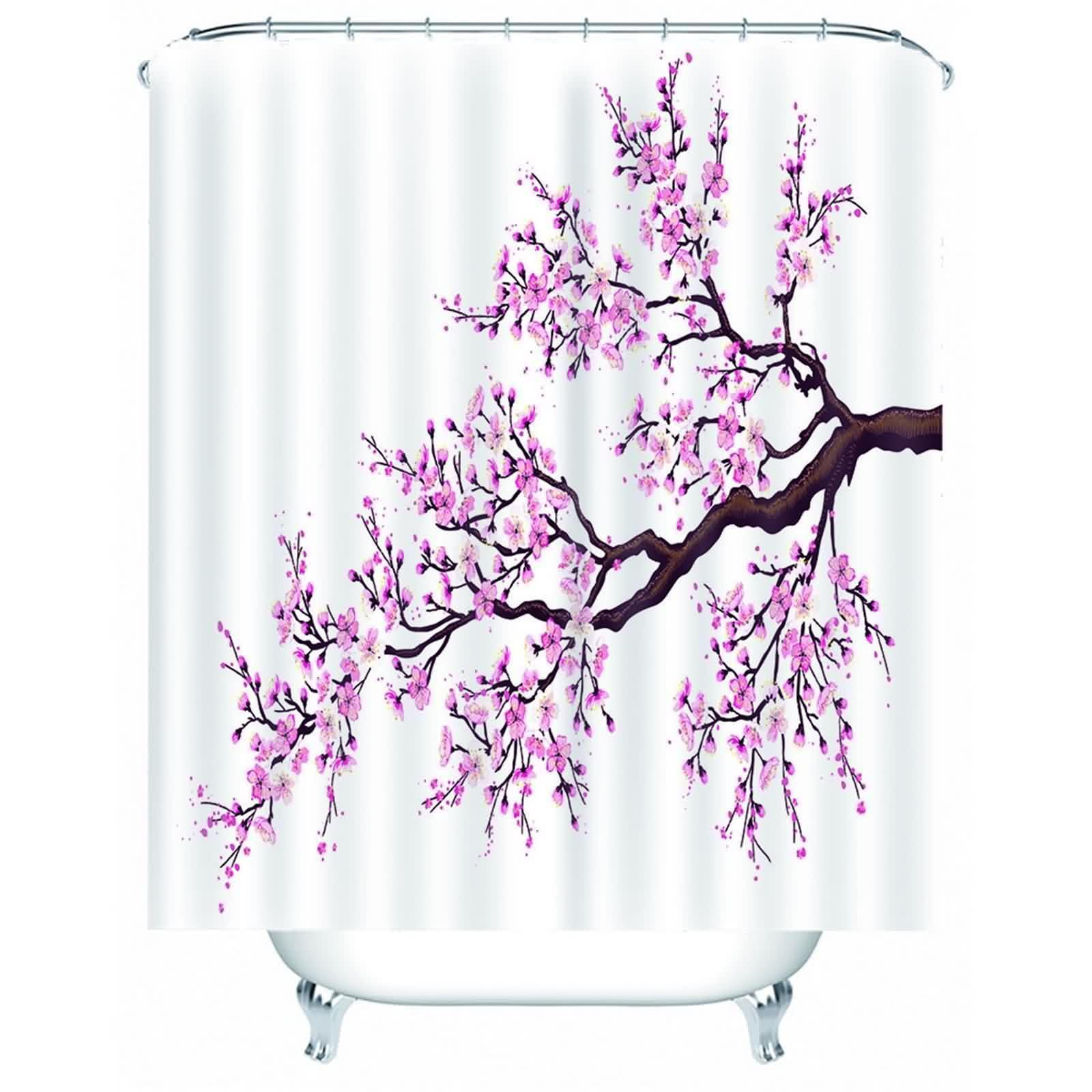Rideau de bain en polyester rose au tissage imperméable haut de gamme