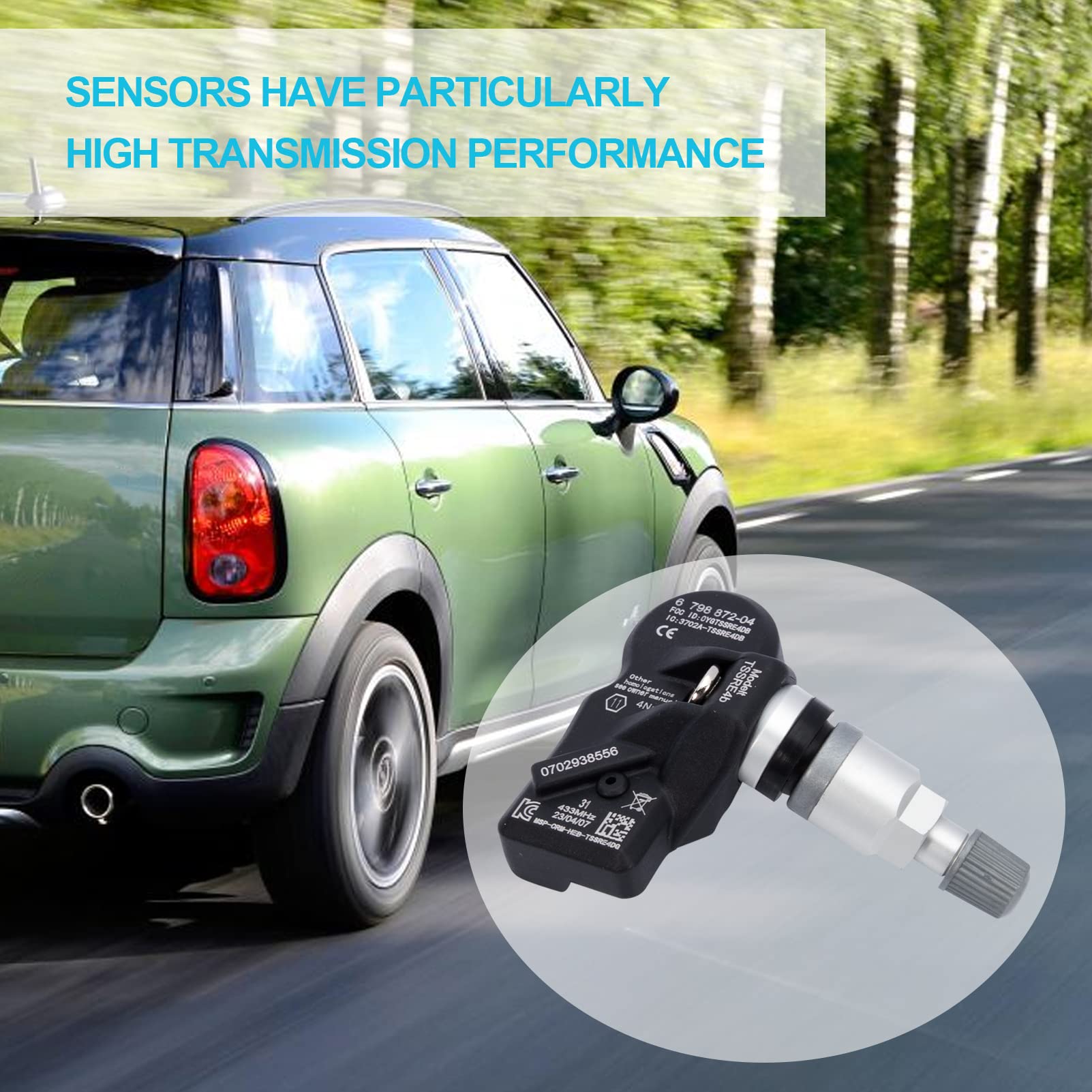 RDKS TPMS - Sensore di pressione pneumatici per X1 E84 X3 F25 X4 F26 5er F10 F07 F11 6 F12 F13 F06 7er F01 F02 F03 F04 Z4 E89 Mini R60 F57 R58 B5 XD; 3 F25 6798872