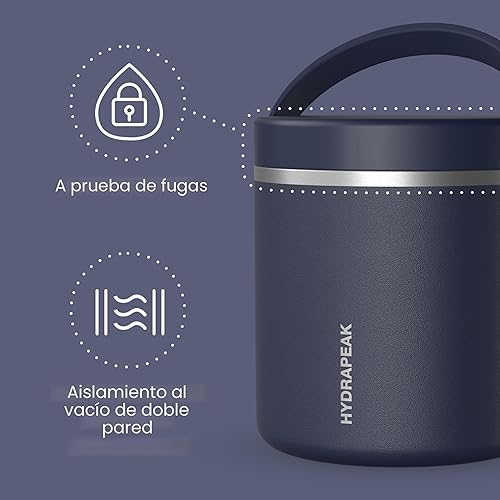 Miniatura 2 de Hydrapeak Tarro de comida de acero inoxidable con aislamiento al vacío de 25 onzas para comida caliente y fría, recipiente de boca ancha a prueba