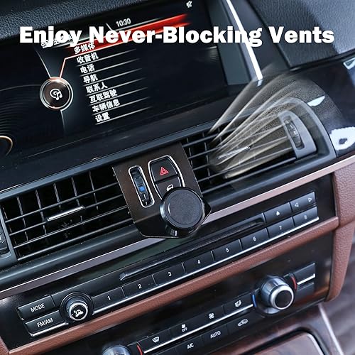 Miniatura 5 de LLKUANG - Soporte para teléfono móvil giratorio de 360 grados, negro (magnético) para BMW 5 Series F11 F10 F07 2010-2016 (negro)