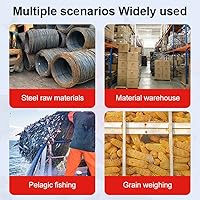 Vista 8 de Hancaner - Escala colgante digital para grúa de 1000 libras, báscula de grúa resistente de 1,102.3 lbs con retroiluminación LCD con 3