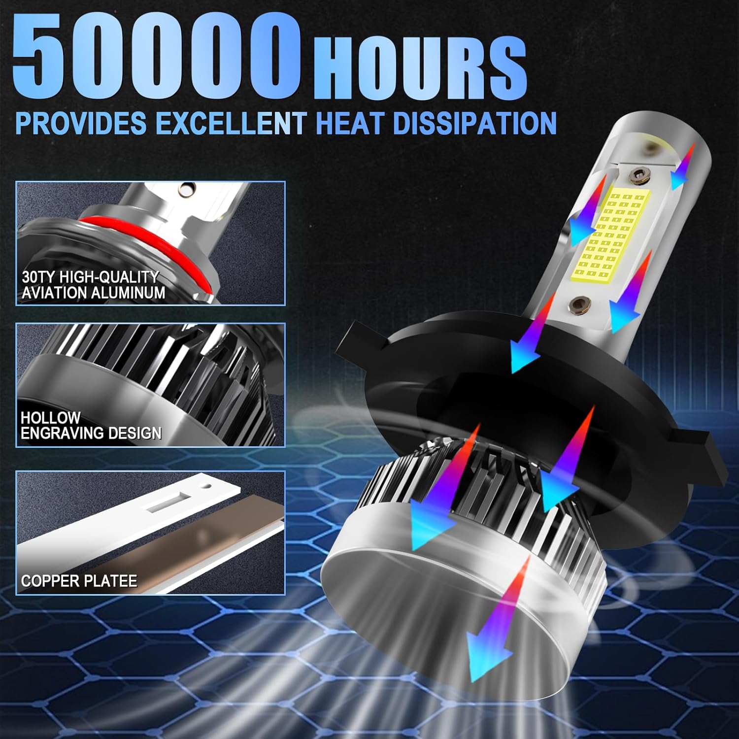 Fit for Toyota tacoma 2005 2006 2007 2008 2009 2010 2011 Vehicle Light Bulbs Combo, Enhanced Visibility, Direct Installation, 4-Pack