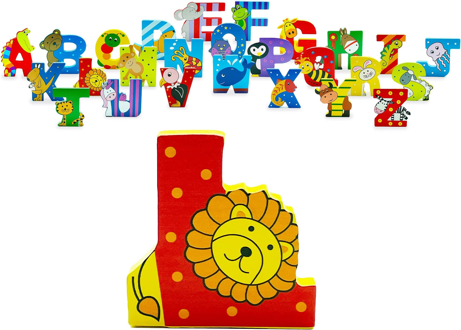 Orange Tree ToysWooden Letter L for Lion