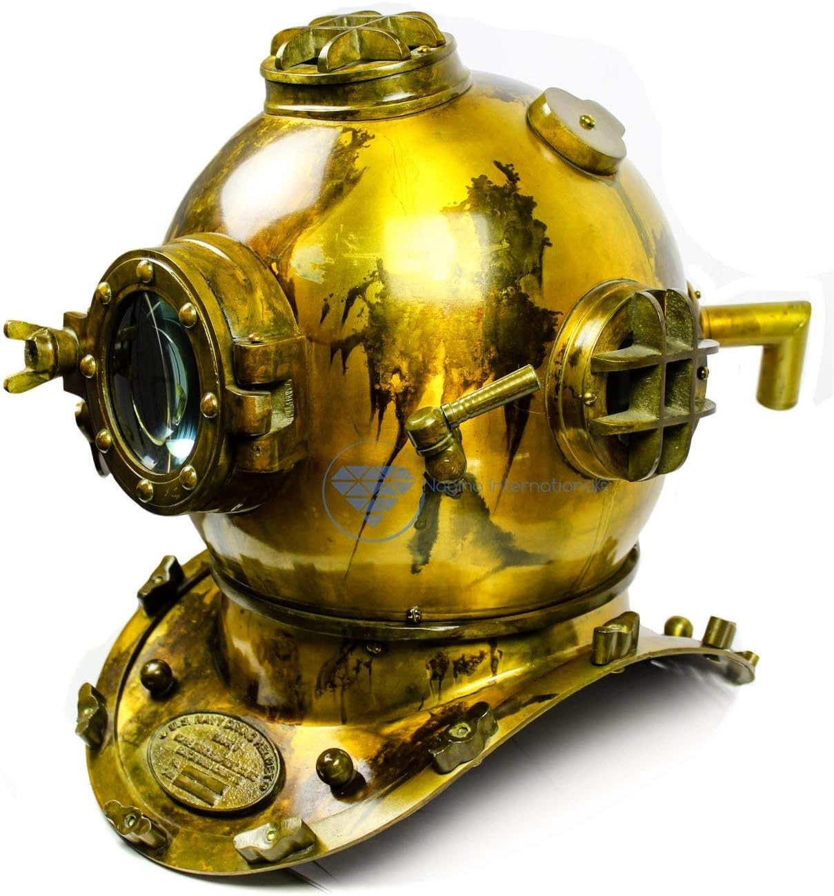 18" Shipwrecked Antique Brass Scuba Diving Nautical Helmet | Maritime Ship's Decorative Helmet