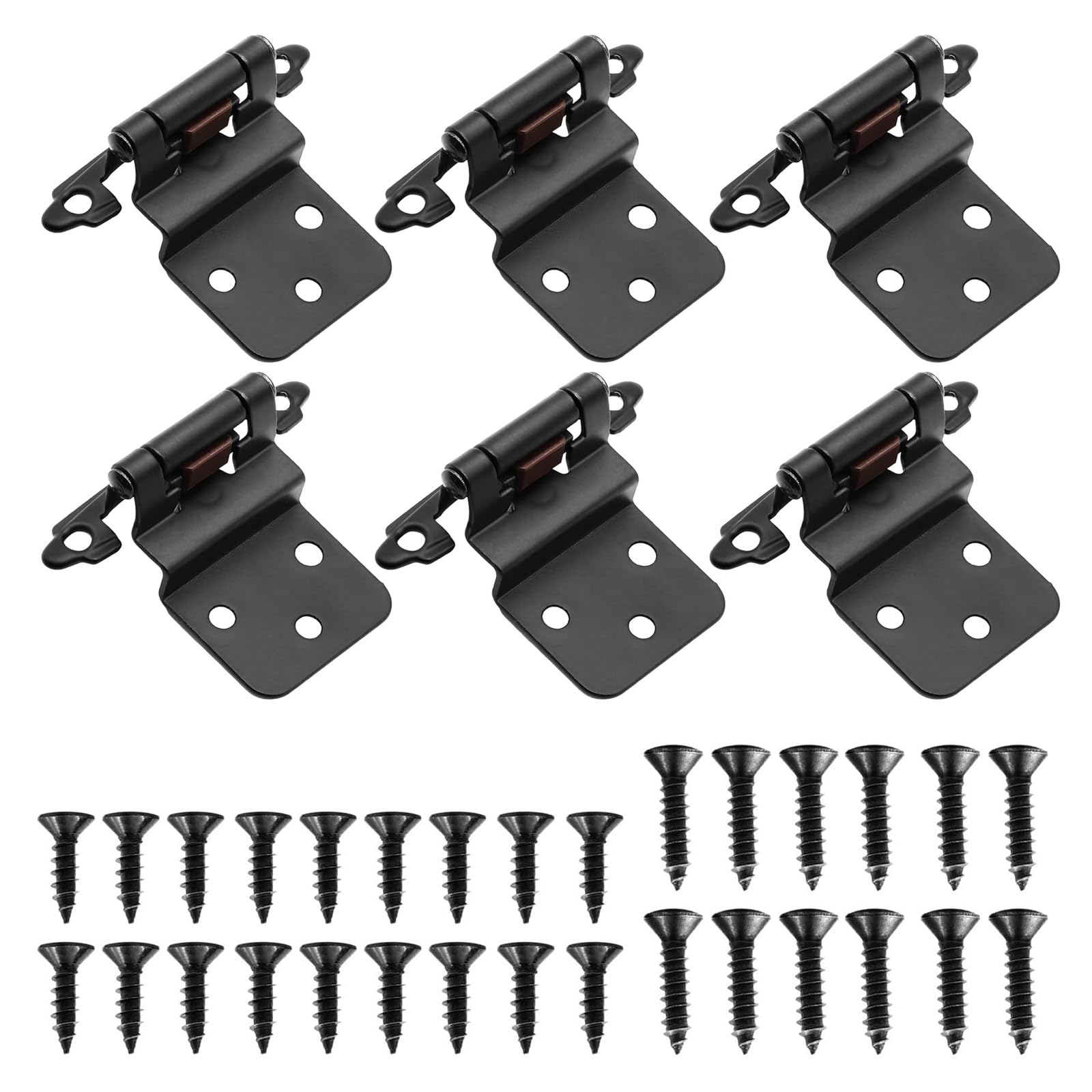 Upgraded Concealed Cabinet Hinge, Durables Spring-Loaded Auto Shut with Quiet Operations for Doors & Drawers Spring Loaded Auto Closing Hinges