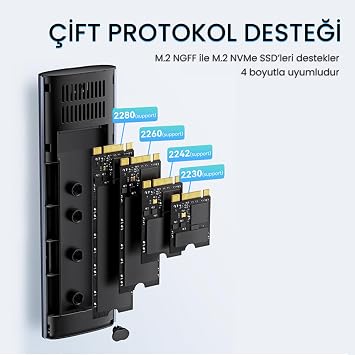 VegGieg 10Gbps USB 3.1 GeN2 M.2 SATA NGFF NVME SSD Disk Box