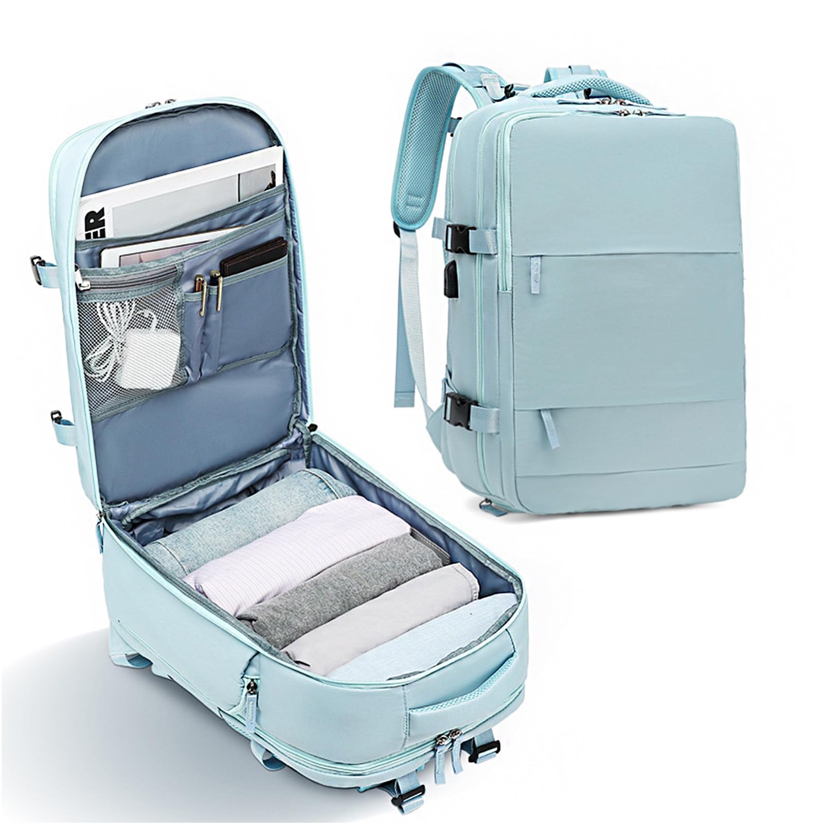 Zaino Multifunzione per classificazione Umido e Asciutto di Grande capacit con Porta USB e Scomparto Separato per Scarpe per Sport di Viaggio e Fitness Impermeabile